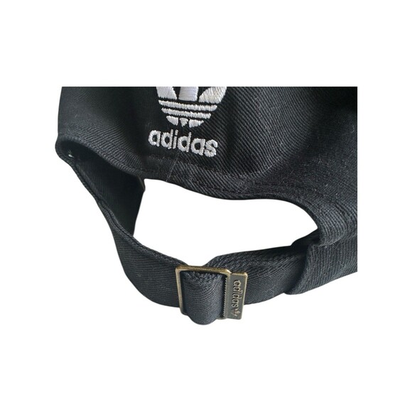 Adidas Originals Womens Black Strapback Hat Adjustable Logo Cap - Picture 8 of 13